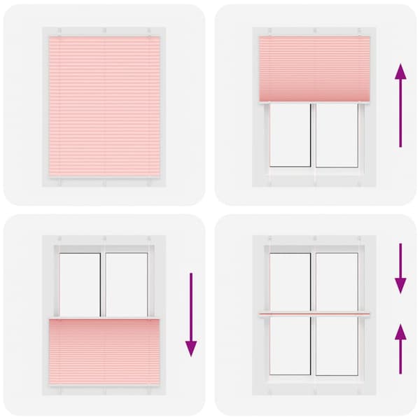 Plisserad persienn rosa 110x150 cm tyg bredd 109,4cm polyester