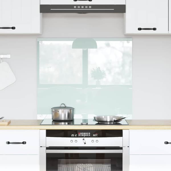 Köksskydd Vit 70 x 60 cm härdat glas