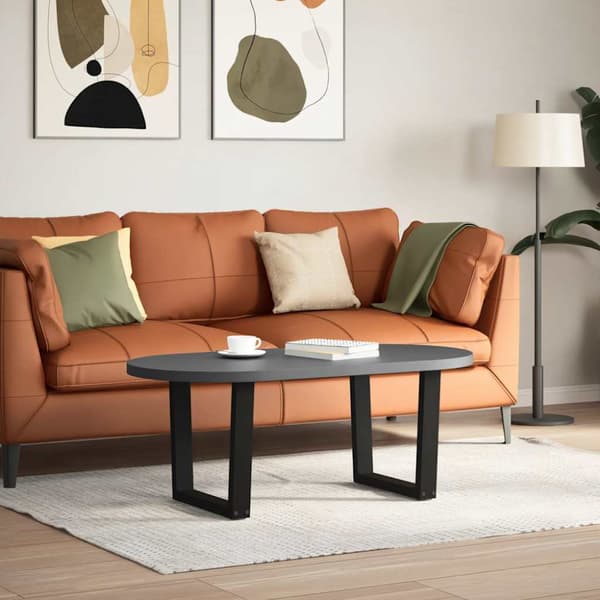 Soffbordsben V-formade 2 st svarta 50x(42-43,3) cm stål