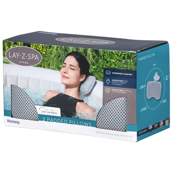 Bestway Spa Badkudde 2 st Stål och PVC Grå