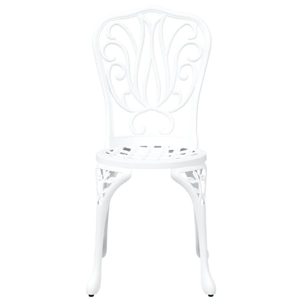 Trädgårds Bistro Set 3 pcs Vit Aluminium