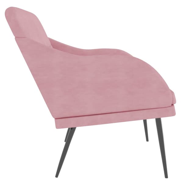 Bänk rosa 110x76x80 cm sammet