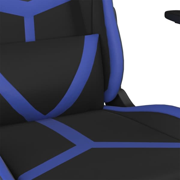 Gamingstol svart och blå konstläder