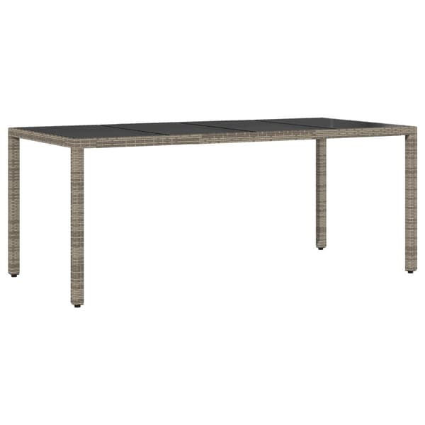 Trädgårdsmöbelset 7 pcs Grå konstrotting