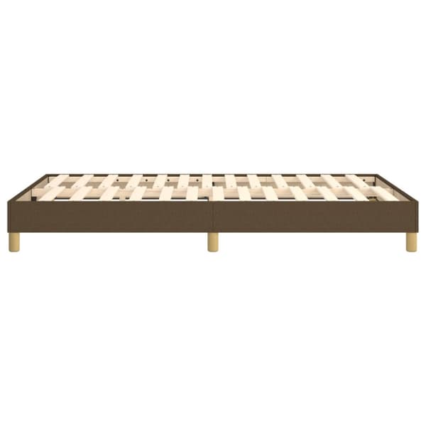 Boxspring-sängram mörkbrun 120x200 cm tyg