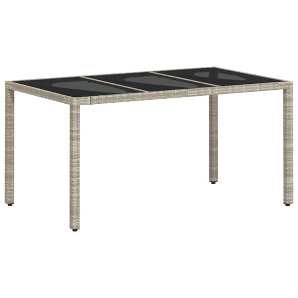 Trädgårdsmöbelset 5 pcs Ljusgrå konstrotting