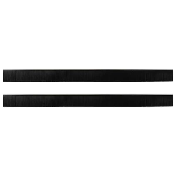 Självhäftande dörrborstlist 2 pcs Silver 100 cm