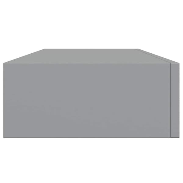 Väggmonterad låda 2 st grå 60x23,5x10 cm MDF