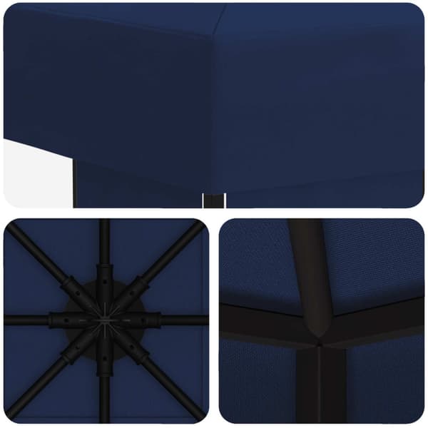 Paviljong 3 x 3 m Blå Polyester och Stål 190