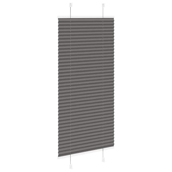 Plisserad persienn svart 65x100cm tyg bredd 64,4cm polyester
