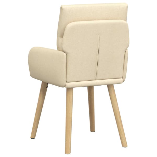 Matstolar 2 pcs Tyg Gräddvit 60 x 56 x 96 cm