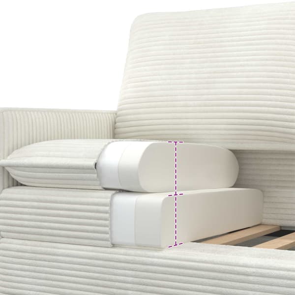 Soffa Gräddvit 156 x 81 x 87,5 cm Polyester