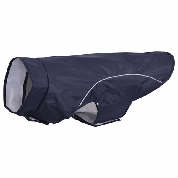 Regnrock för hundar med reflexer polyester marinblå XL