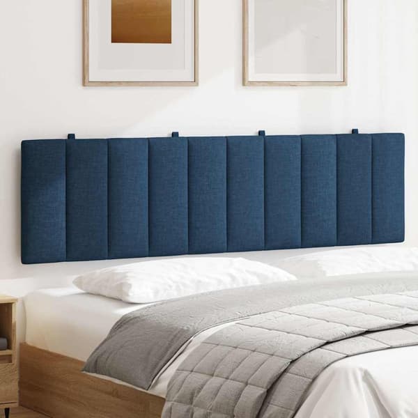 Headboard Cushion "Hanko" Blue 180 cm Fabric