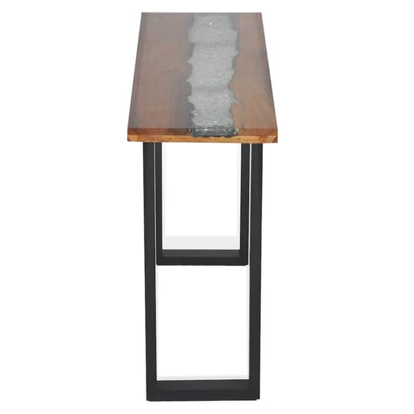 Konsolbord i teak 100x35x75 cm