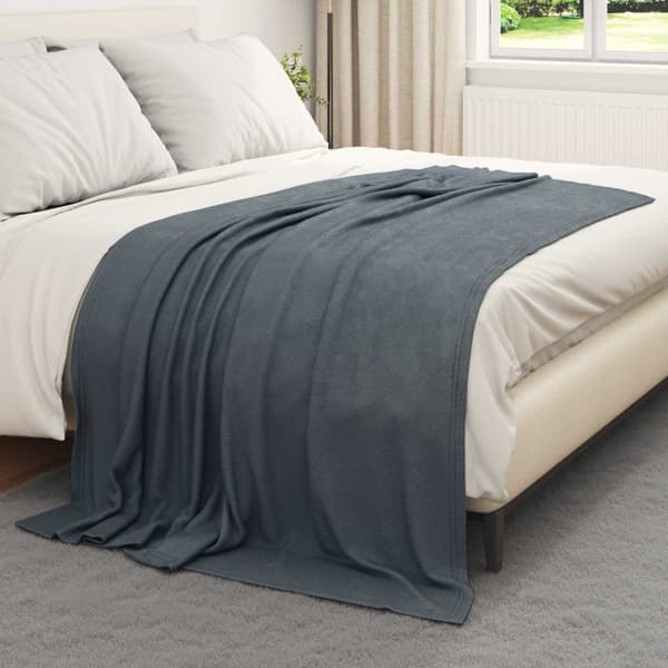 Filtar 6 pcs Mörkgrå 200 x 150 cm Fleece
