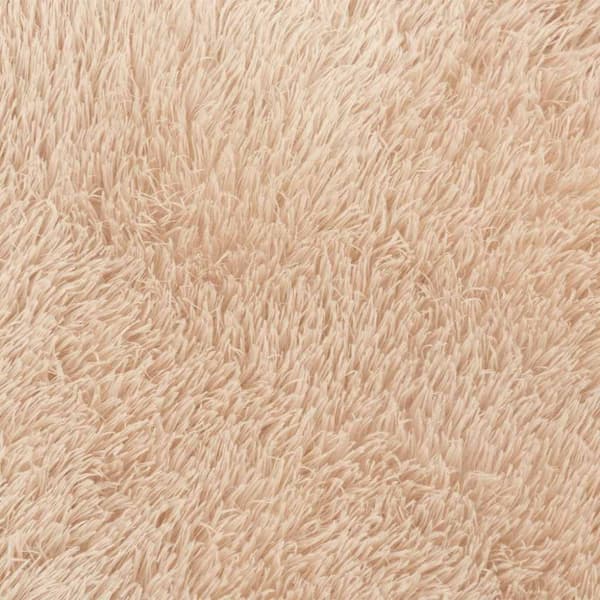 Ryamatta med lång lugg NAVARRA beige 100x100 cm polyester