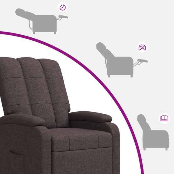 Recliner Mörkbrun Tyg