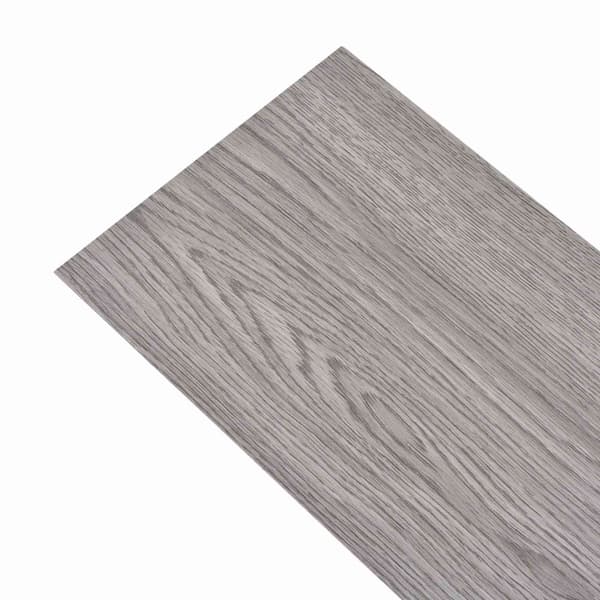 Golvplankor 36 pcs Mörkgrå 5,02 m² PVC