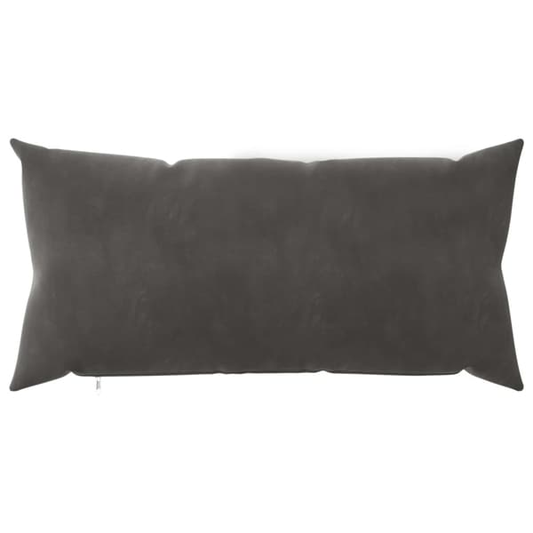 Kuddöverdrag 12 st HEERLEN Mörkgrå 40 x 80 cm Sammet