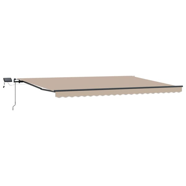 Utfällbar markis Beige 500 ×350 cm tyg