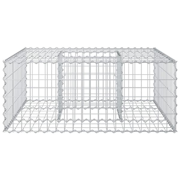 Gabion upphöjd säng Silver