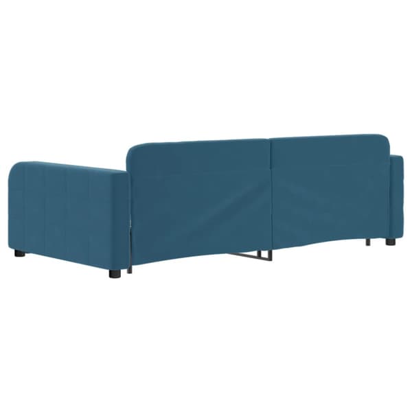 Dagbädd utdragbar blå 100x200 cm sammet