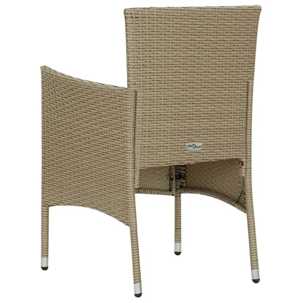 Matgrupp för trädgården 3 delar beige