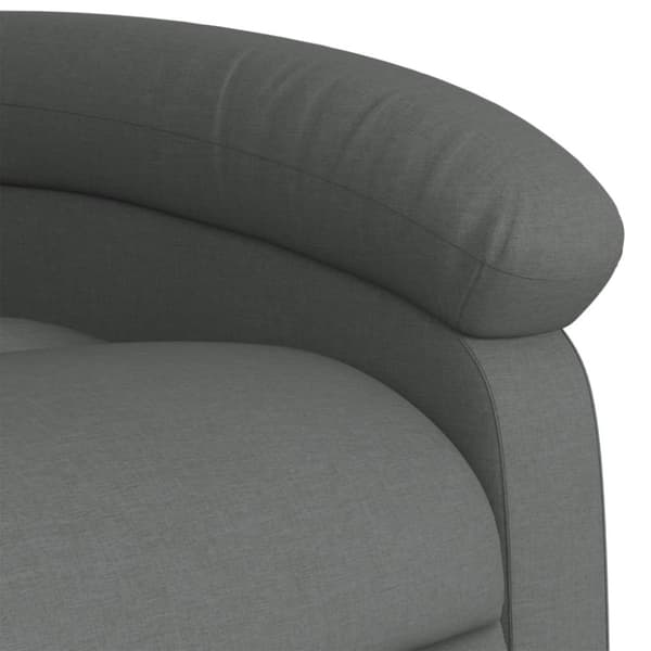 Elektrisk reclinerfåtölj mörkgrå tyg