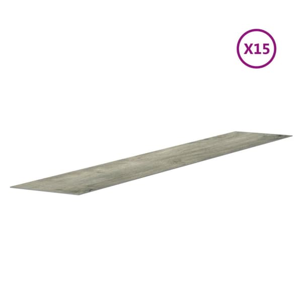 Väggpaneler träimitation grå PVC 2,06 m²