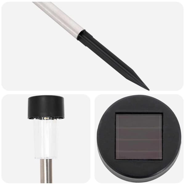 Utomhus solcellslampor med markspik 24 pcs Varmvit 29,5 cm