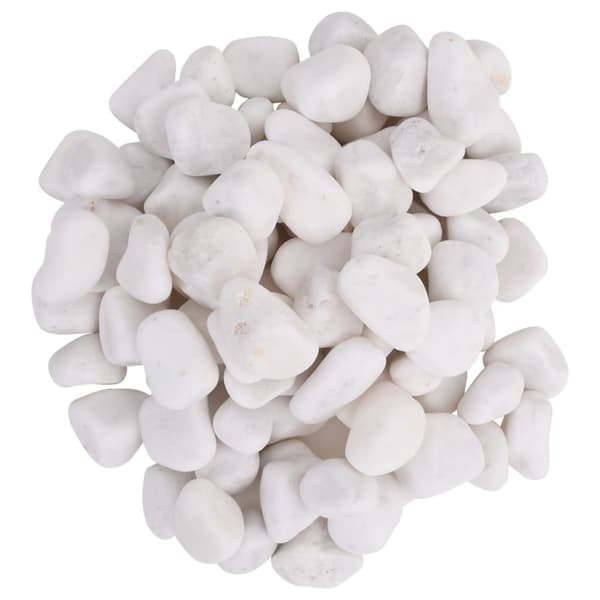 Polerad småsten 25 kg vit 2-5 cm