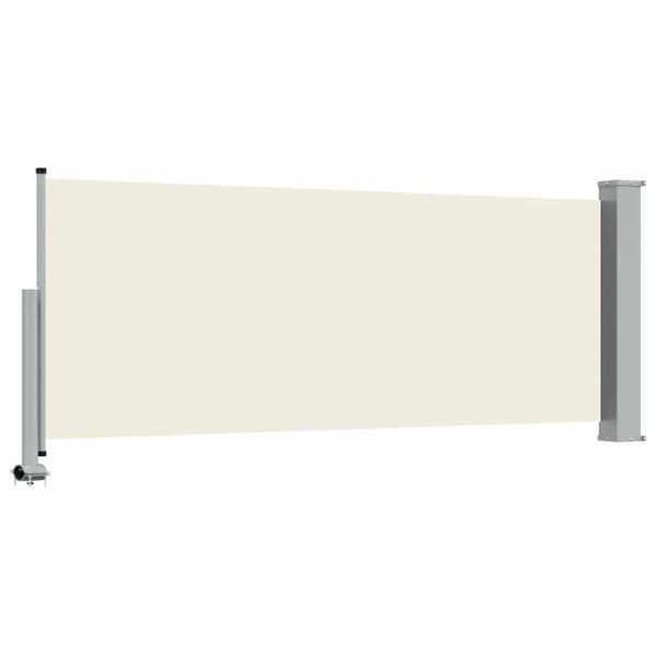 Infällbar sidomarkis 100 x 300 cm gräddvit