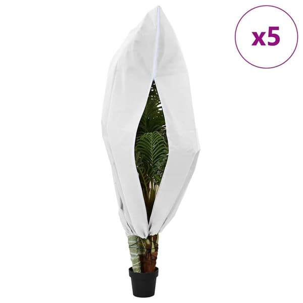 Frostskydd för växtfleeceöverdrag 5 pcs Vit 1,8 x 1,2 m