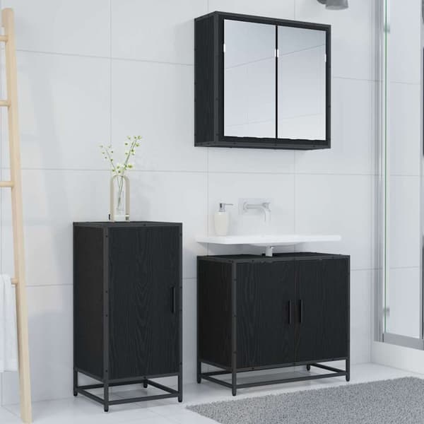Sideboard Svart Ek 35,5 x 35 x 76 cm