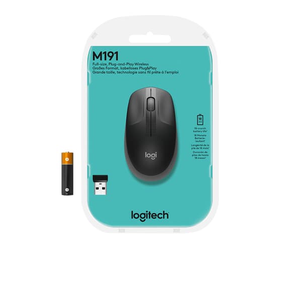 Logitech M190 datormöss Ambidextrous RF Trådlös Optisk 1000 DPI