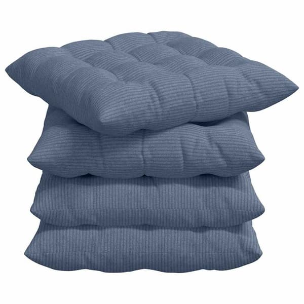 Sittkuddar 4 pcs Blå 40 x 40 x 6 cm Kordread tyg