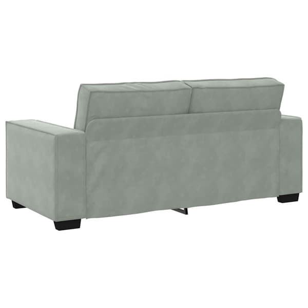 2-sitssoffa ljusgrå 180x78x84 cm sammet