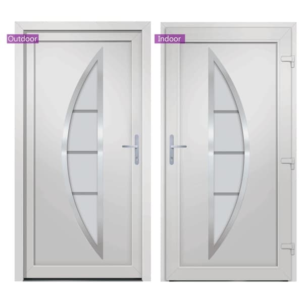 Ytterdörr vit 88x200 cm PVC
