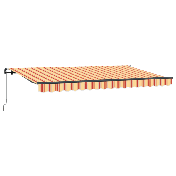 Utfällbar markis Gul 400 x 200 cm tyg