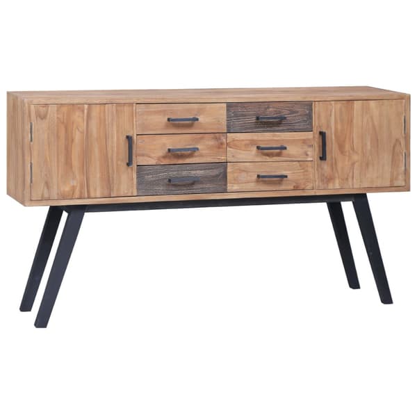 Sidoskåp 110x30x75 cm massiv teak