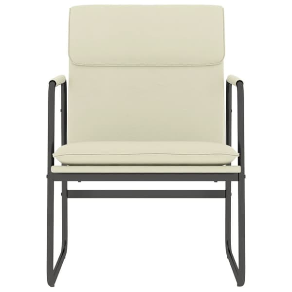 Loungestol gräddvit 55x64x80 cm konstläder