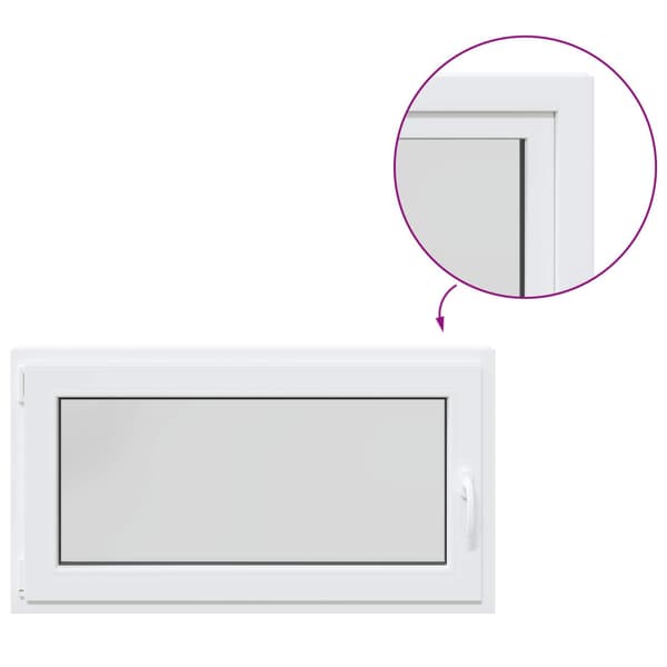 Källarfönster RISOR 110 x 55 cm PVC och glas