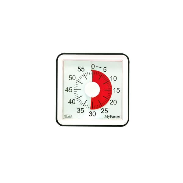Timer Koncentrationsklocka 8x8cm svart