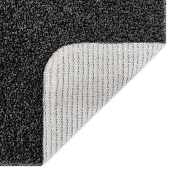 Antisklid badmatta set 2 pcs Mörkgrå PP