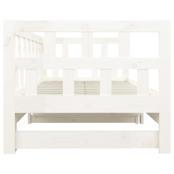 Bäddsoffa vit massiv furu 2x(90x200) cm