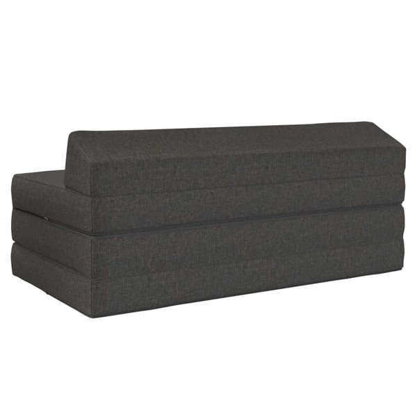 Fällbar Soffbed Mörkgrå 120 x 60 x 49 cm Tyg