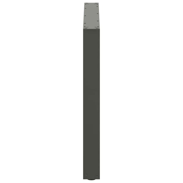 Matbordsben U-formade 2 st antracit 100x(72-73) cm stål