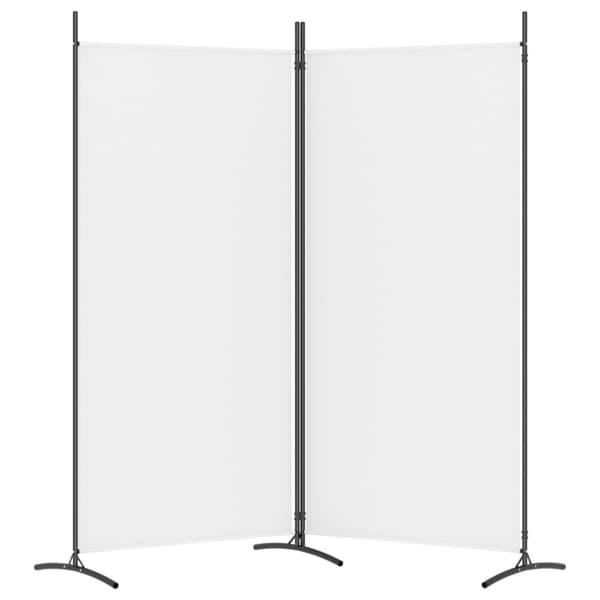 Rumsavdelare 2 panel vit 175x180 cm tyg