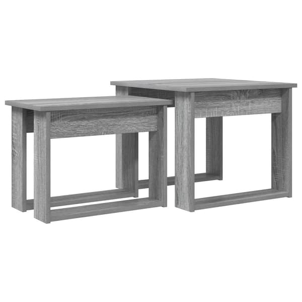 Kaffebordsset 2 pcs Grå Sonoma Konstruerat trä